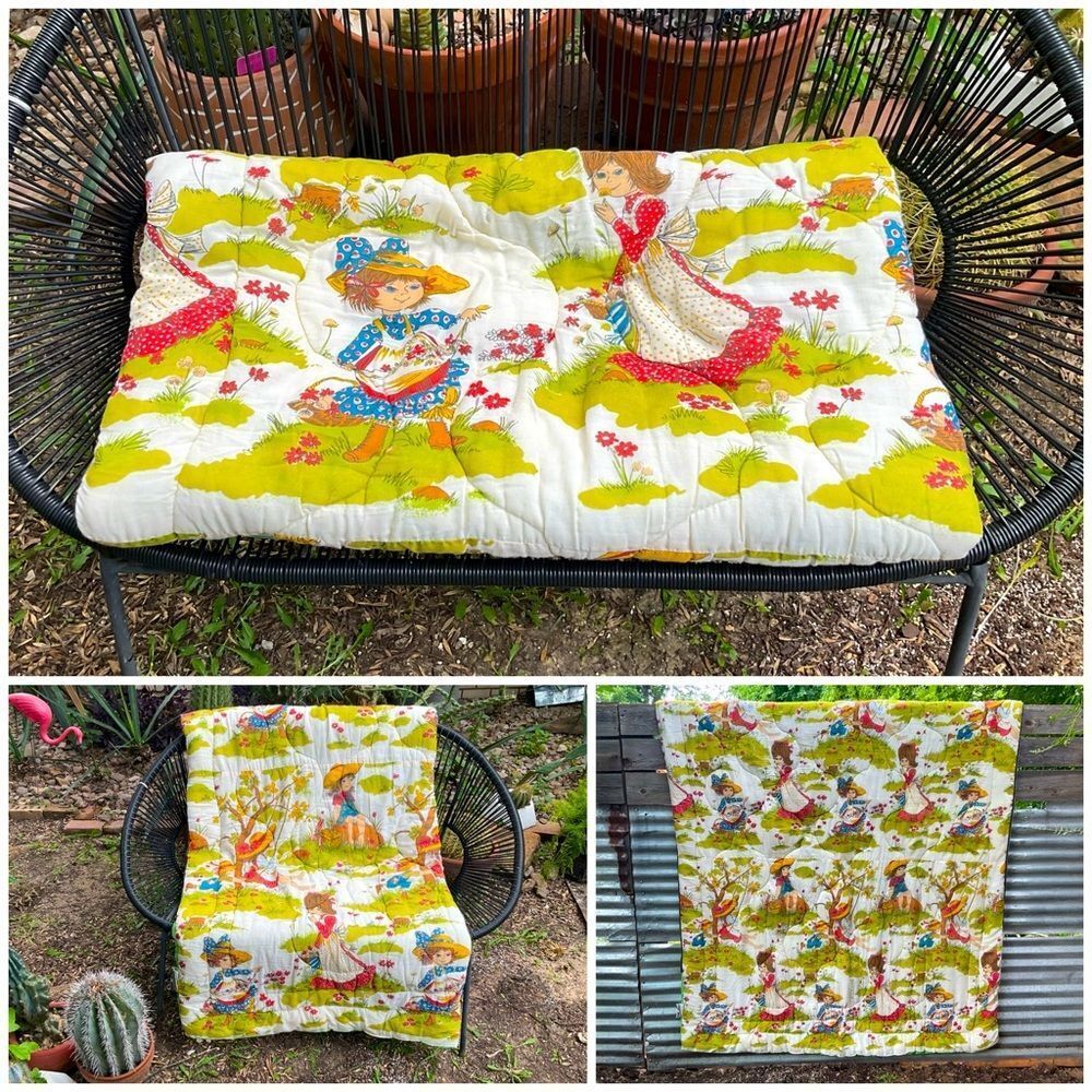 70s VTG Holly Hobby Sleeping Bag or Craft Fabric for DIY Sewing Projects